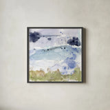 Coastal Storm II by Jocelyn Elizabeth. Shown in a sleek black glass frame for a contemporary gallery look. Available as an archival giclee rolled canvas, fine art paper, or poster print. SKU 101015a.