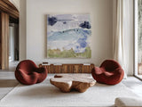 Coastal Storm II by Jocelyn Elizabeth. Shown as extra-large giant wall art in a modern living room. Available as an archival giclee rolled canvas, fine art paper, or poster print. SKU 101015a.