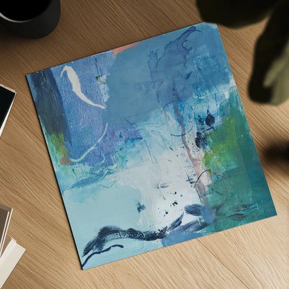 Dive Into the Ocean II by Jocelyn Elizabeth. Shown as a detailed flat fine art print, highlighting archival giclee quality. Available as an archival giclee rolled canvas, fine art paper, or poster print. SKU 100329a.