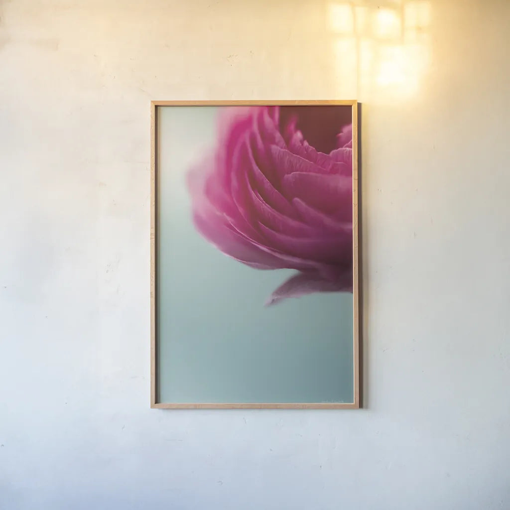 En Romance by Jocelyn Elizabeth. shown as a paper print in a natural frame. Available as a archival giclee rolled canvas, fine art paper, or poster print. SKU 94032h.