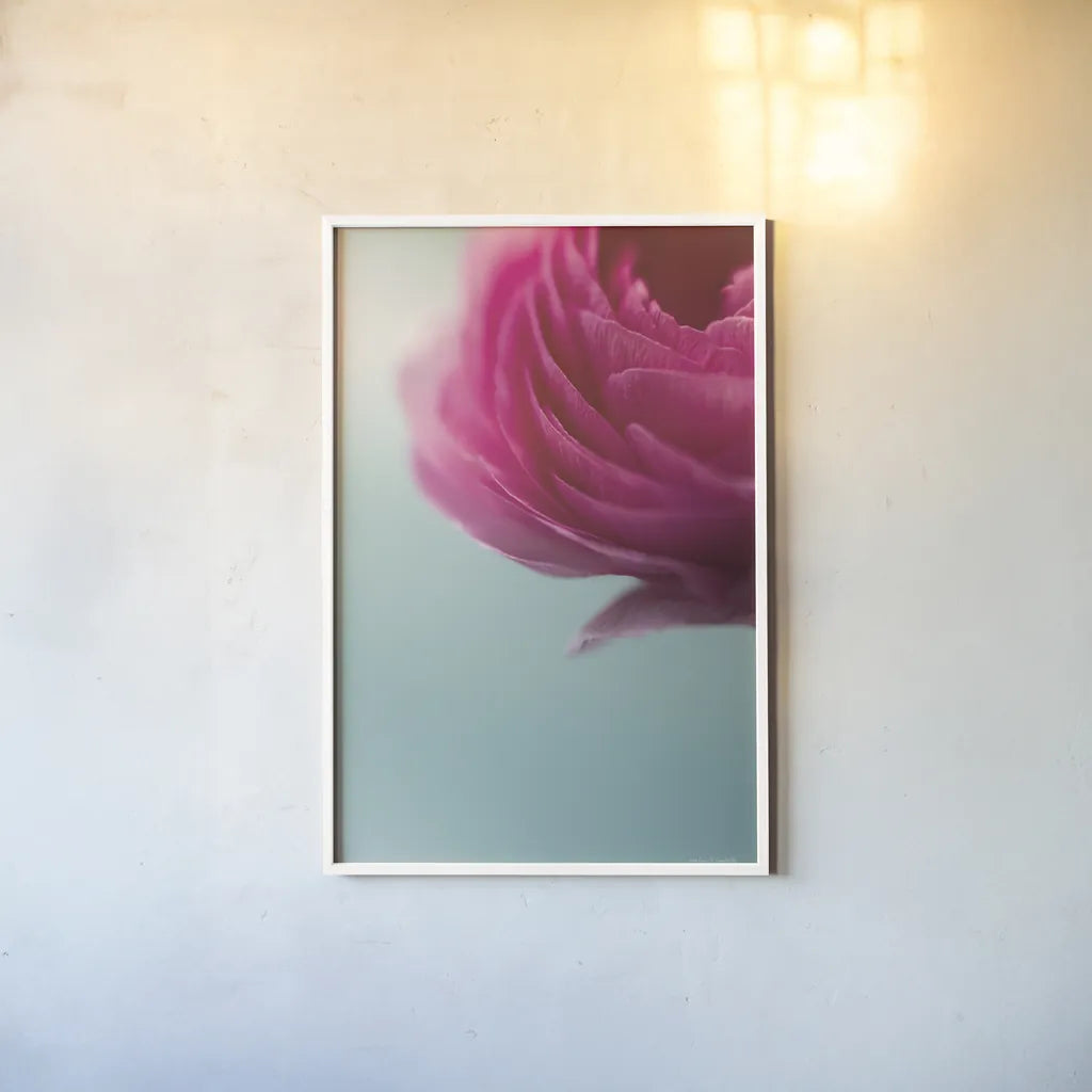 En Romance by Jocelyn Elizabeth. shown as a paper print in a white frame. Available as a archival giclee rolled canvas, fine art paper, or poster print. SKU 94032h.