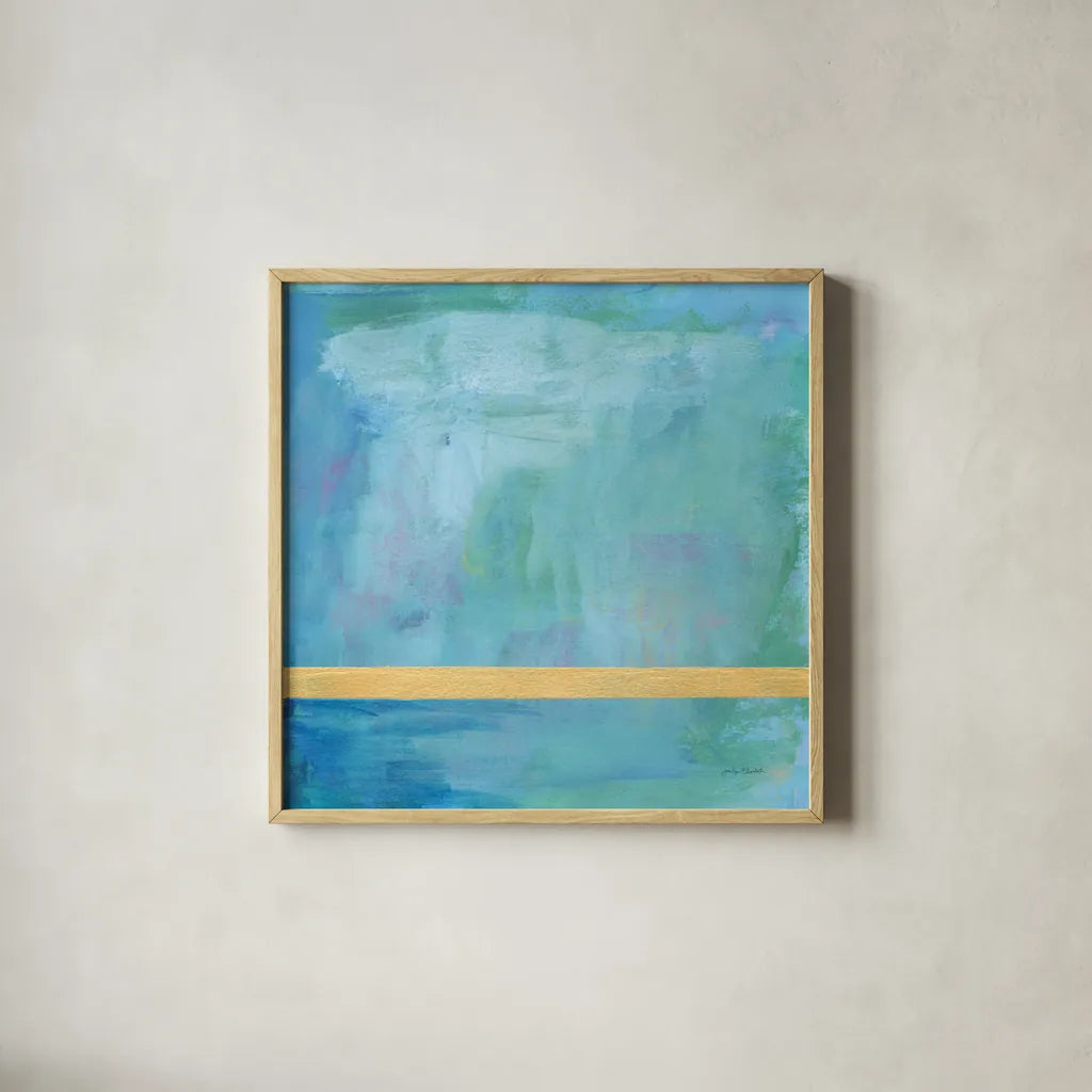 Feels Like Fate I by Jocelyn Elizabeth. Shown in a natural wood glass frame for a timeless modern aesthetic. Available as an archival giclee rolled canvas, fine art paper, or poster print. SKU 94743a.