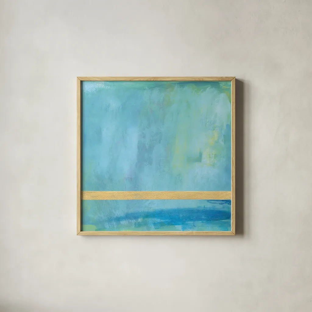 Feels Like Fate II by Jocelyn Elizabeth. Shown in a natural wood glass frame for a timeless modern aesthetic. Available as an archival giclee rolled canvas, fine art paper, or poster print. SKU 94744a.