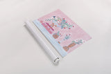 Flower Vases and Books Pink by Jocelyn Elizabeth. shown as a rolled paper print. Available as archival giclee rolled canvas, fine art paper, or poster print. SKU 100970i.