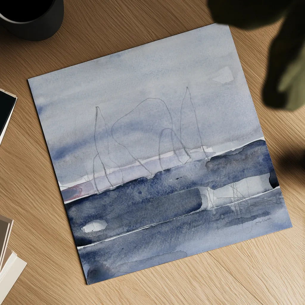 Grey Skies I by Jocelyn Elizabeth. Shown as a detailed flat fine art print, highlighting archival giclee quality. Available as an archival giclee rolled canvas, fine art paper, or poster print. SKU 100330a.