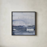 Grey Skies I by Jocelyn Elizabeth. Shown in a sleek black glass frame for a contemporary gallery look. Available as an archival giclee rolled canvas, fine art paper, or poster print. SKU 100330a.