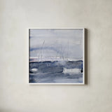 Grey Skies I by Jocelyn Elizabeth. Shown in a crisp white glass frame for a clean and minimalist style. Available as an archival giclee rolled canvas, fine art paper, or poster print. SKU 100330a.