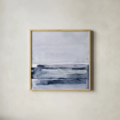 Grey Skies II by Jocelyn Elizabeth. Shown in a natural wood glass frame for a timeless modern aesthetic. Available as an archival giclee rolled canvas, fine art paper, or poster print. SKU 100331a.