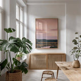 Herring River by Jocelyn Elizabeth. shown as a print in a natural wood frame in a dining room. Available as a archival giclee rolled canvas, fine art paper, or poster print. SKU 94033h.