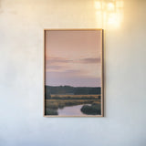 Herring River by Jocelyn Elizabeth. shown as a paper print in a natural frame. Available as a archival giclee rolled canvas, fine art paper, or poster print. SKU 94033h.