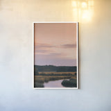 Herring River by Jocelyn Elizabeth. shown as a paper print in a white frame. Available as a archival giclee rolled canvas, fine art paper, or poster print. SKU 94033h.