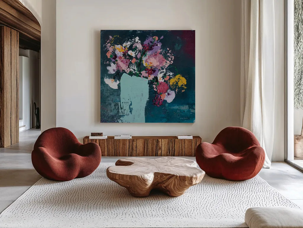Hope by Jocelyn Elizabeth. Shown as extra-large giant wall art in a modern living room. Available as an archival giclee rolled canvas, fine art paper, or poster print. SKU 94103a.