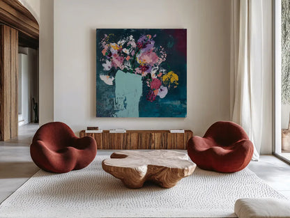 Hope by Jocelyn Elizabeth. Shown as extra-large giant wall art in a modern living room. Available as an archival giclee rolled canvas, fine art paper, or poster print. SKU 94103a.