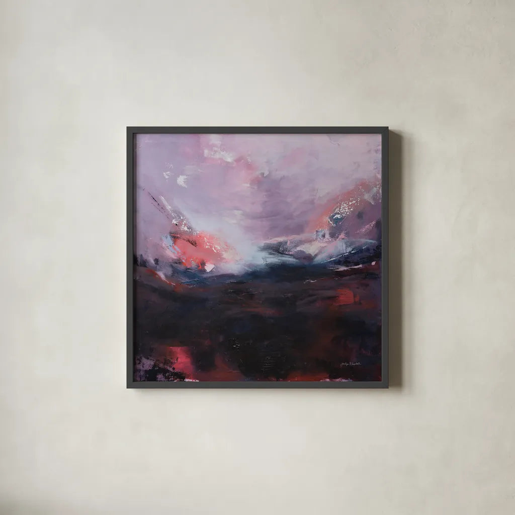 I Dont Know How to Say Goodbye by Jocelyn Elizabeth. Shown in a sleek black glass frame for a contemporary gallery look. Available as an archival giclee rolled canvas, fine art paper, or poster print. SKU 94096a.