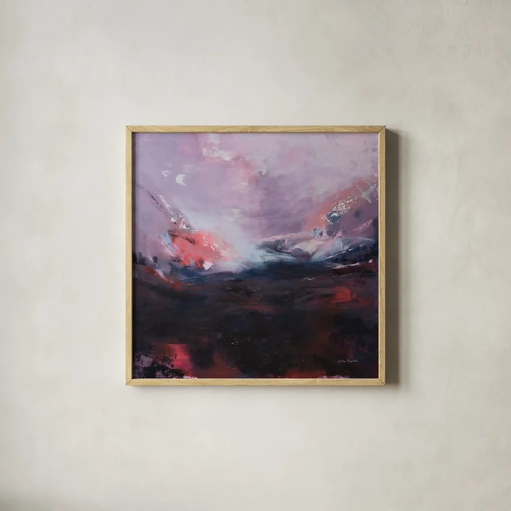 I Dont Know How to Say Goodbye by Jocelyn Elizabeth. Shown in a natural wood glass frame for a timeless modern aesthetic. Available as an archival giclee rolled canvas, fine art paper, or poster print. SKU 94096a.