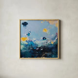 I Should Be Fine By Now by Jocelyn Elizabeth. Shown in a natural wood glass frame for a timeless modern aesthetic. Available as an archival giclee rolled canvas, fine art paper, or poster print. SKU 94099a.