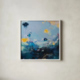 I Should Be Fine By Now by Jocelyn Elizabeth. Shown in a crisp white glass frame for a clean and minimalist style. Available as an archival giclee rolled canvas, fine art paper, or poster print. SKU 94099a.