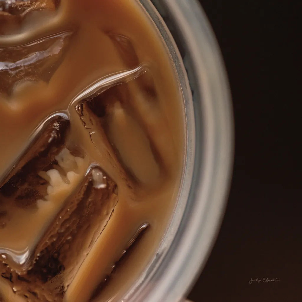 Iced Coffee by Jocelyn Elizabeth. SKU 94036a. Archival Giclee Fine art print for wall decor.