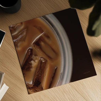Iced Coffee by Jocelyn Elizabeth. Shown as a detailed flat fine art print, highlighting archival giclee quality. Available as an archival giclee rolled canvas, fine art paper, or poster print. SKU 94036a.