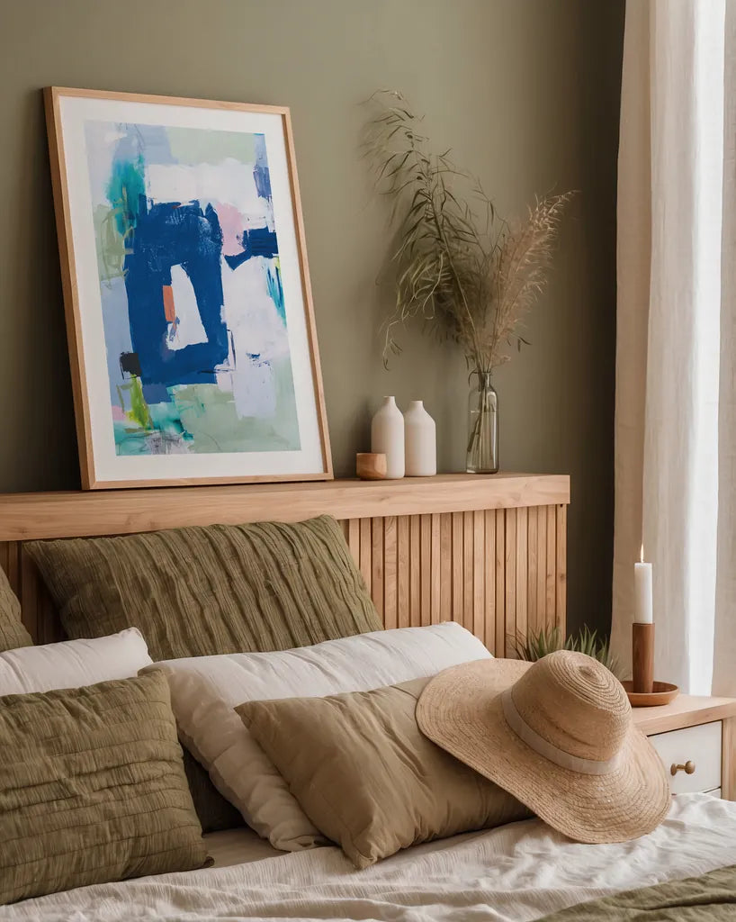 In Its Own Time II by Jocelyn Elizabeth. shown as a paper print in a natural frame. Available as a archival giclee rolled canvas, fine art paper, or poster print. SKU 100337h.