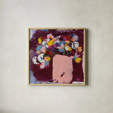 Joy by Jocelyn Elizabeth. Shown in a natural wood glass frame for a timeless modern aesthetic. Available as an archival giclee rolled canvas, fine art paper, or poster print. SKU 94104a.
