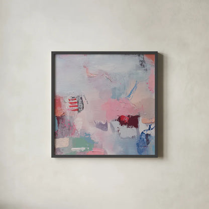 Keep It Between Us by Jocelyn Elizabeth. Shown in a sleek black glass frame for a contemporary gallery look. Available as an archival giclee rolled canvas, fine art paper, or poster print. SKU 94751a.