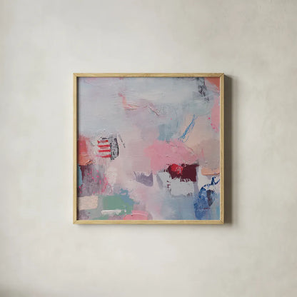 Keep It Between Us by Jocelyn Elizabeth. Shown in a natural wood glass frame for a timeless modern aesthetic. Available as an archival giclee rolled canvas, fine art paper, or poster print. SKU 94751a.