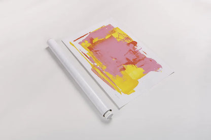 Lemonade Burst by Jocelyn Elizabeth. shown as a rolled paper print. Available as archival giclee rolled canvas, fine art paper, or poster print. SKU 95423i.