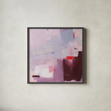 Lost in Translation by Jocelyn Elizabeth. Shown in a sleek black glass frame for a contemporary gallery look. Available as an archival giclee rolled canvas, fine art paper, or poster print. SKU 94109a.