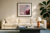 Lost in Translation by Jocelyn Elizabeth. Displayed in a glass frame with matte in a clean modern living room. Available as an archival giclee rolled canvas, fine art paper, or poster print. SKU 94109a.