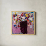 Love by Jocelyn Elizabeth. Shown in a natural wood glass frame for a timeless modern aesthetic. Available as an archival giclee rolled canvas, fine art paper, or poster print. SKU 94105a.