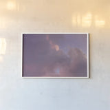 Moonset by Jocelyn Elizabeth. shown as a paper print in a white frame. Available as a archival giclee rolled canvas, fine art paper, or poster print. SKU 94041i.