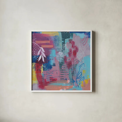 Play Board by Jocelyn Elizabeth. Shown in a crisp white glass frame for a clean and minimalist style. Available as an archival giclee rolled canvas, fine art paper, or poster print. SKU 94115a.