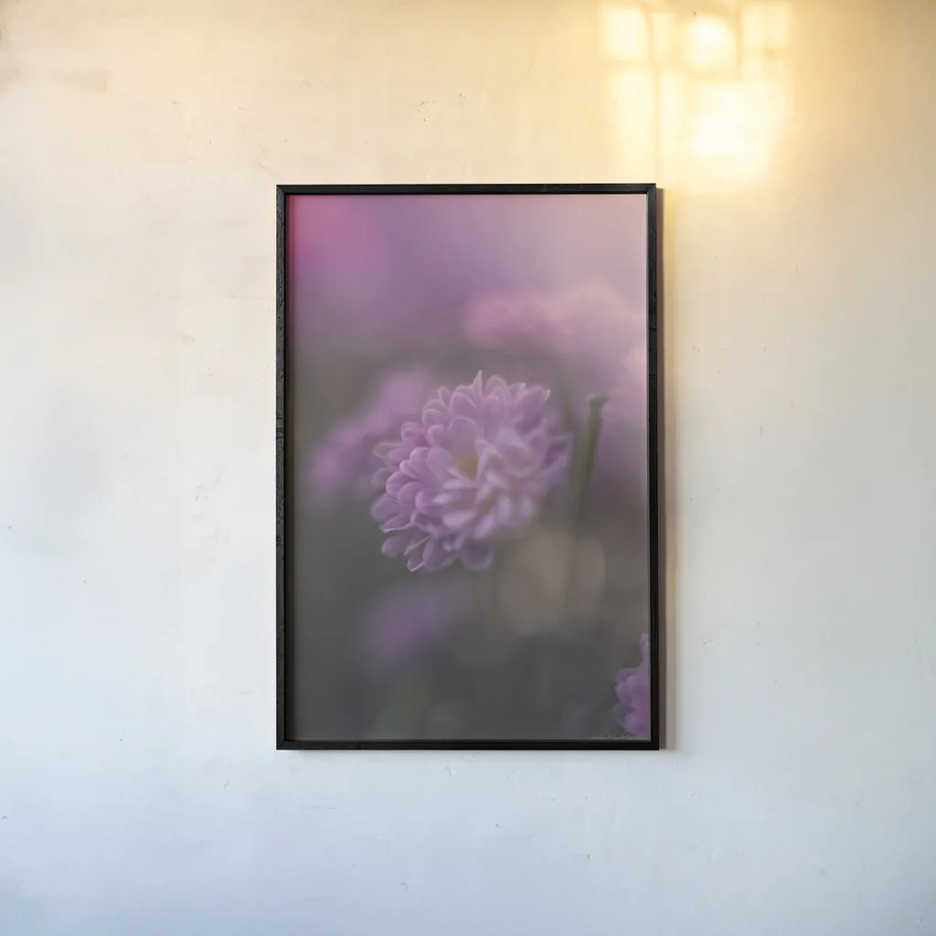 Purple Haze by Jocelyn Elizabeth. shown as a paper print in a black flame. Available as a archival giclee rolled canvas, fine art paper, or poster print. SKU 94031h.