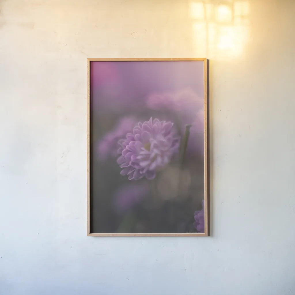 Purple Haze by Jocelyn Elizabeth. shown as a paper print in a natural frame. Available as a archival giclee rolled canvas, fine art paper, or poster print. SKU 94031h.