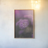 Purple Haze by Jocelyn Elizabeth. shown as a paper print in a natural frame. Available as a archival giclee rolled canvas, fine art paper, or poster print. SKU 94031h.