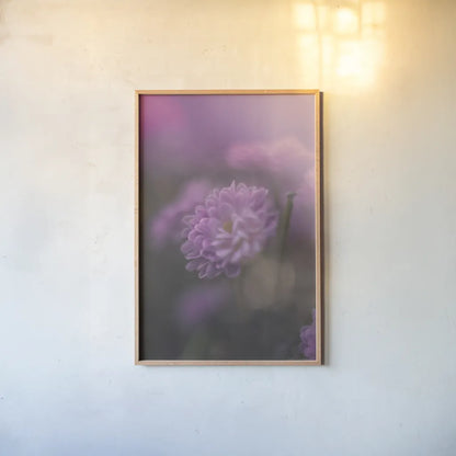 Purple Haze by Jocelyn Elizabeth. shown as a paper print in a natural frame. Available as a archival giclee rolled canvas, fine art paper, or poster print. SKU 94031h.