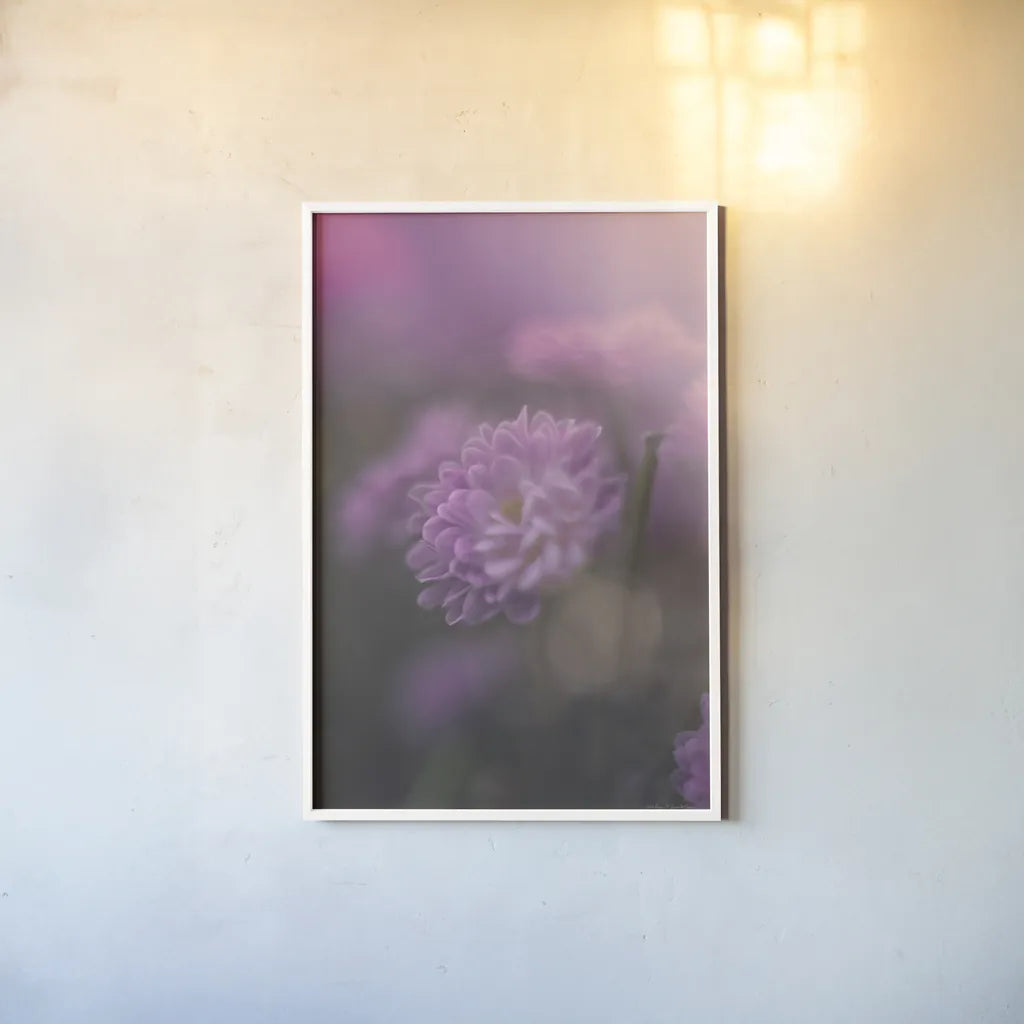 Purple Haze by Jocelyn Elizabeth. shown as a paper print in a white frame. Available as a archival giclee rolled canvas, fine art paper, or poster print. SKU 94031h.
