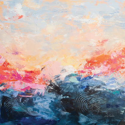 Red Sky at Morning by Jocelyn Elizabeth. SKU 94119a. Archival Giclee Fine art print for wall decor.