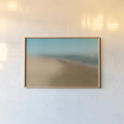 Sand and Surf by Jocelyn Elizabeth. shown as a paper print in a natural frame. Available as a archival giclee rolled canvas, fine art paper, or poster print. SKU 94039i.