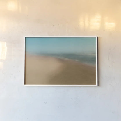 Sand and Surf by Jocelyn Elizabeth. shown as a paper print in a white frame. Available as a archival giclee rolled canvas, fine art paper, or poster print. SKU 94039i.