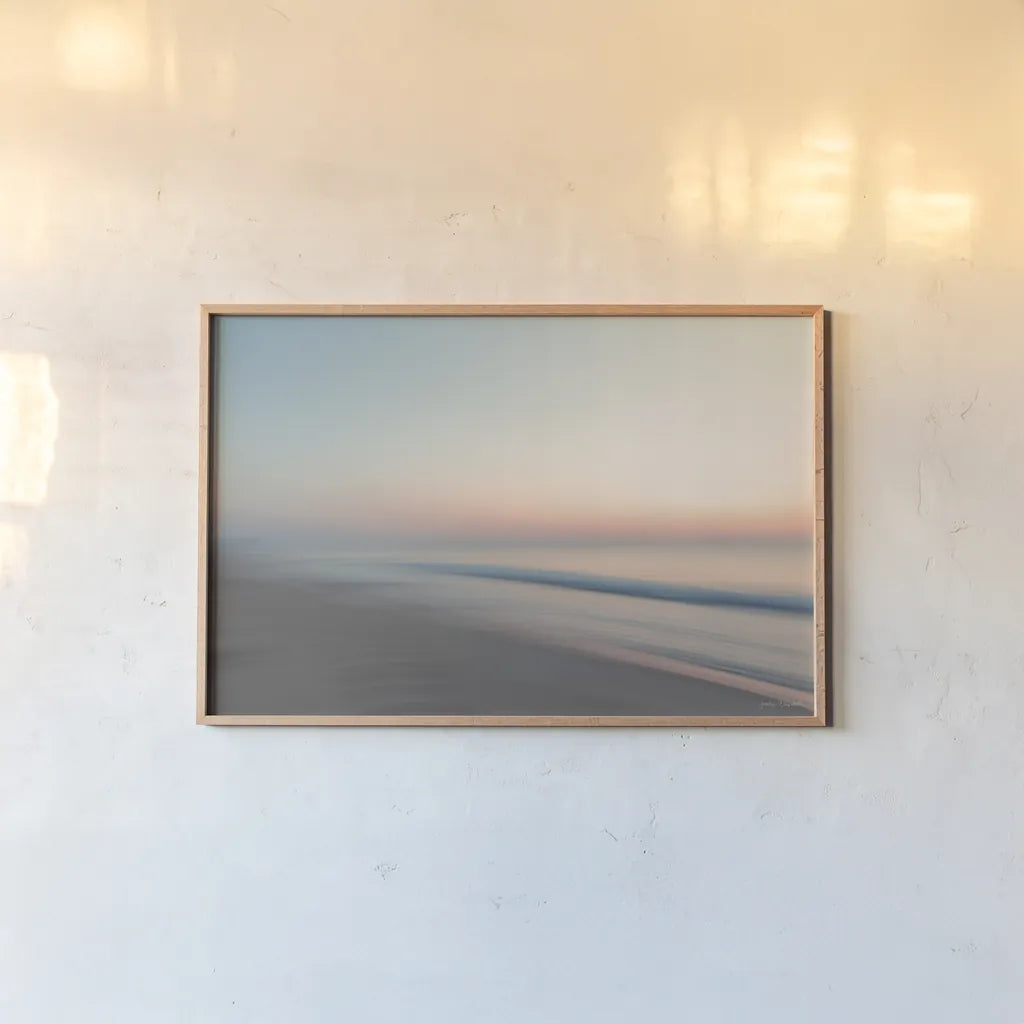 Slow Dawning by Jocelyn Elizabeth. shown as a paper print in a natural frame. Available as a archival giclee rolled canvas, fine art paper, or poster print. SKU 102105i.