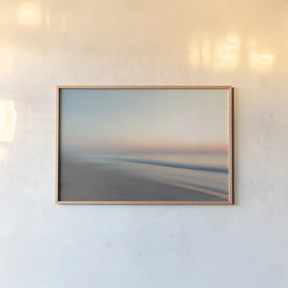 Slow Dawning by Jocelyn Elizabeth. shown as a paper print in a natural frame. Available as a archival giclee rolled canvas, fine art paper, or poster print. SKU 102105i.