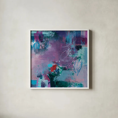 Somewhere by Jocelyn Elizabeth. Shown in a crisp white glass frame for a clean and minimalist style. Available as an archival giclee rolled canvas, fine art paper, or poster print. SKU 94753a.