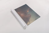 Sunset Crescent Moon by Jocelyn Elizabeth. shown as a rolled paper print. Available as archival giclee rolled canvas, fine art paper, or poster print. SKU 102108i.