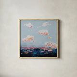 The Horizon I by Jocelyn Elizabeth. Shown in a natural wood glass frame for a timeless modern aesthetic. Available as an archival giclee rolled canvas, fine art paper, or poster print. SKU 102101a.