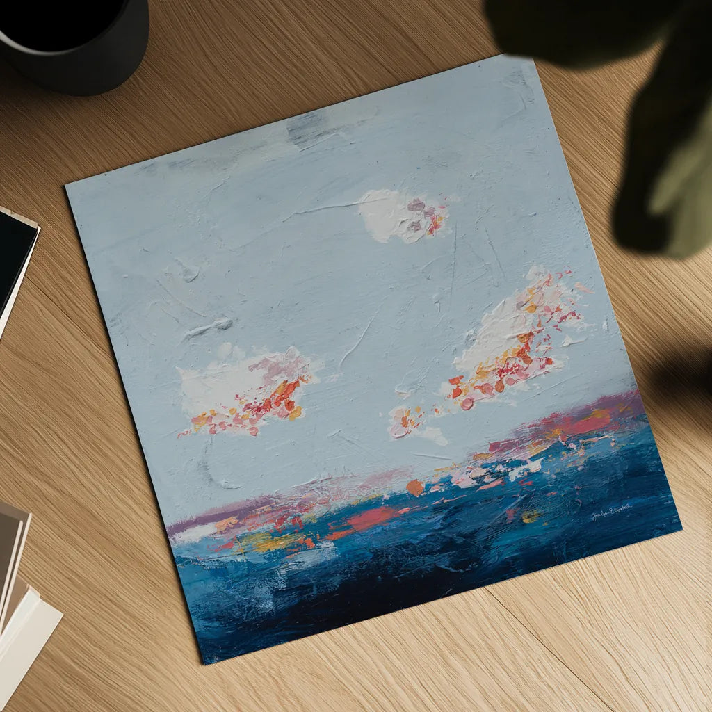The Horizon II by Jocelyn Elizabeth. Shown as a detailed flat fine art print, highlighting archival giclee quality. Available as an archival giclee rolled canvas, fine art paper, or poster print. SKU 102102a.