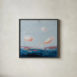 The Horizon II by Jocelyn Elizabeth. Shown in a sleek black glass frame for a contemporary gallery look. Available as an archival giclee rolled canvas, fine art paper, or poster print. SKU 102102a.