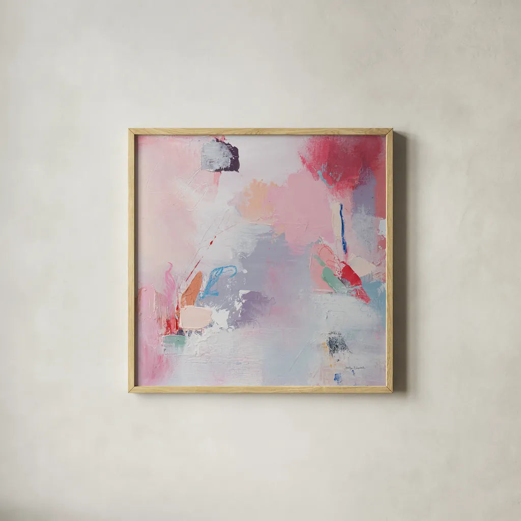 The Messenger by Jocelyn Elizabeth. Shown in a natural wood glass frame for a timeless modern aesthetic. Available as an archival giclee rolled canvas, fine art paper, or poster print. SKU 94110a.