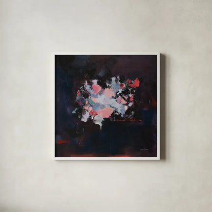 The Silent Treatment by Jocelyn Elizabeth. Shown in a crisp white glass frame for a clean and minimalist style. Available as an archival giclee rolled canvas, fine art paper, or poster print. SKU 94117a.